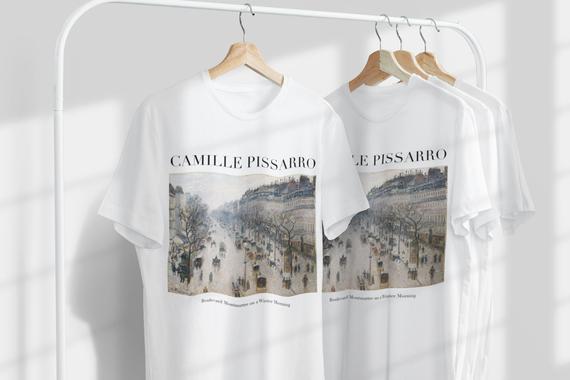 Camille Pissarro Boulevard Montmartre Unisex T-Shirt | Ünlü Sanatçı T-Shirt | Fransız Sanatçı | Fransız Sanatı | Sanat Hediyesi_60f42f116ece2.jpeg