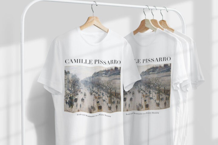 Camille Pissarro Boulevard Montmartre Unisex T-Shirt | Ünlü Sanatçı T-Shirt | Fransız Sanatçı | Fransız Sanatı | Sanat Hediyesi_60f42f234005a.jpeg