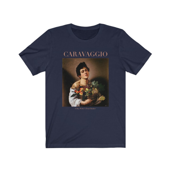 Caravaggio Boy Meyve Sepeti Unisex Tişörtlü | Ünlü Sanatçı T-Shirt | İtalyan Sanatçı | İtalyan Sanatı | Dünyaca Ünlü Sanat | Sanatçı Hediyesi_60f43a349896d.jpeg