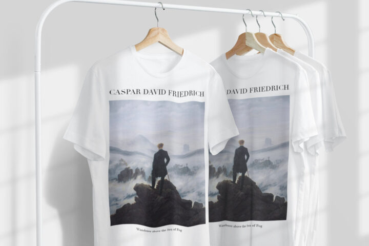Caspar David Friedrich Wanderer Sea of Fog T-Shirt'ün Üzerinde | Ünlü Sanatçı T-Shirt | Alman Sanatçı | Alman Sanatı | Sanat Hediyesi_60f432e71b181.jpeg