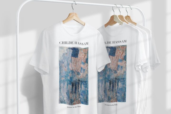 Childe Hassam Avenue Yağmurlu Unisex T-Shirt | Ünlü Sanatçı T-Shirt | Amerikalı Sanatçı | Amerikan Sanatı | Dünyaca Ünlü Sanat | Sanatçı Hediyesi_60f431c7c0165.jpeg