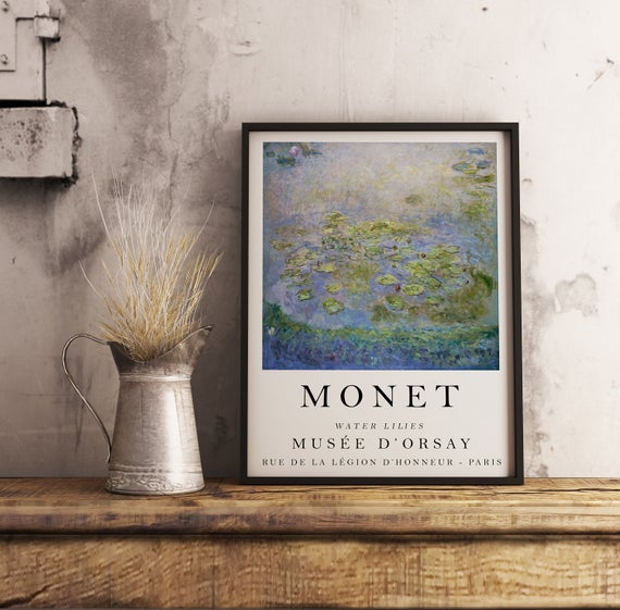 Claude Monet Sergi Posteri, Nilüferler, Çiçekli Sanatsal Baskı, Bahçe, Manzara, Doğa, Duvar Sanatı Dekoru, Vintage, Hediye_60f4b3ebc8325.jpeg
