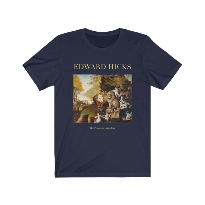 Edward Hicks Barışçıl Krallık Unisex T-Shirt | Ünlü Sanatçı T-Shirt | Amerikalı Sanatçı | Amerikan Sanatı | Sanat Hediyesi_60f42f8952cc0.jpeg