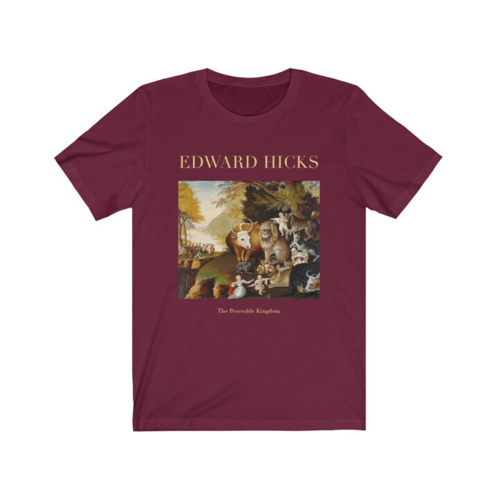 Edward Hicks Barışçıl Krallık Unisex T-Shirt | Ünlü Sanatçı T-Shirt | Amerikalı Sanatçı | Amerikan Sanatı | Sanat Hediyesi_60f42f907a677.jpeg