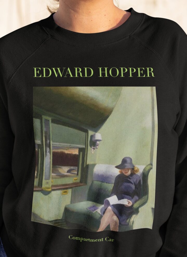 Edward Hopper Bölmesi Araba Unisex Sweatshirt | Ünlü Sanatçı Sweatshirt | Amerikalı Sanatçı | Amerikan Sanatı | Dünyaca Ünlü Sanat | Sanatçı Hediyesi_60f440d986975.jpeg