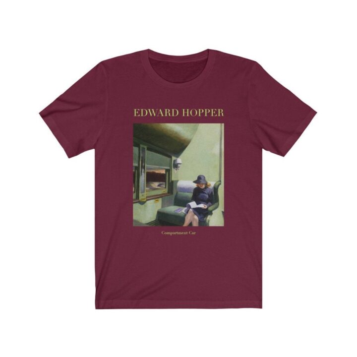 Edward Hopper Bölmesi Araba Unisex T-Shirt | Ünlü Sanatçı T-Shirt | Amerikalı Sanatçı | Amerikan Sanatı | Dünyaca Ünlü Sanat | Sanatçı Hediyesi_60f42d7741541.jpeg