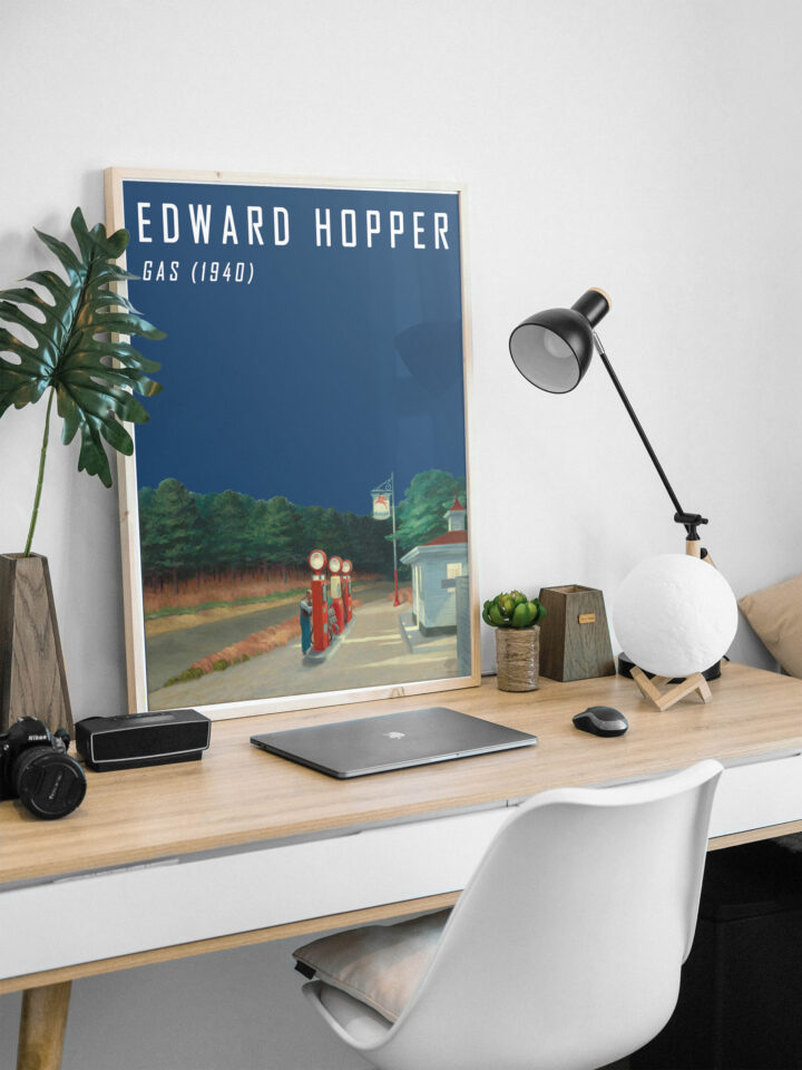 Edward Hopper Gaz Sergisi Poster Baskısı, Galeri Kalitesi, Duvar Sanatı Dekoru, İdeal Hediye, Çeşitli Boyutlar_60f4c074e2edd.jpeg