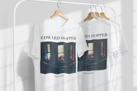 Edward Hopper Gece Windows Unisex T-Shirt | Ünlü Sanatçı T-Shirt | Amerikalı Sanatçı | Amerikan Sanatı | Dünyaca Ünlü Sanat | Sanatçı Hediyesi_60f42cd07d208.jpeg