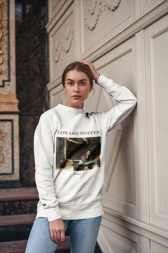 Edward Hopper Otomat Unisex Sweatshirt | Ünlü Sanatçı Sweatshirt | Amerikalı Sanatçı | Amerikan Sanatı | Dünyaca Ünlü Sanat | Sanatçı Hediyesi_60f4406a64c98.jpeg