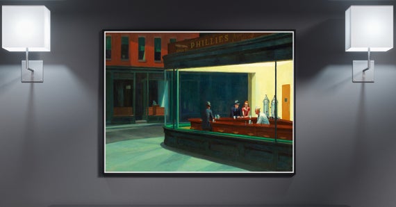 Edward Hopper Sanat Posteri, Galeri Kalitesinde Baskı, Nighthawks, Duvar Sanatı Dekoru, Çoklu Boyutlar Mevcuttur_60f4be2a43dc9.jpeg