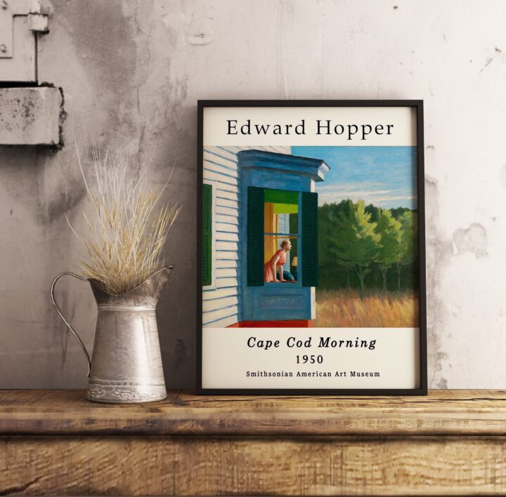 Edward Hopper Sergi Posteri, Cape Cod Sabahı, Edward Hopper Baskısı, Duvar Sanatı Dekoru, Amerikan Gerçekçiliği, Klasik Sanat, Hediye, A1/A2/A3/A4_60f4b6d13ea9d.jpeg