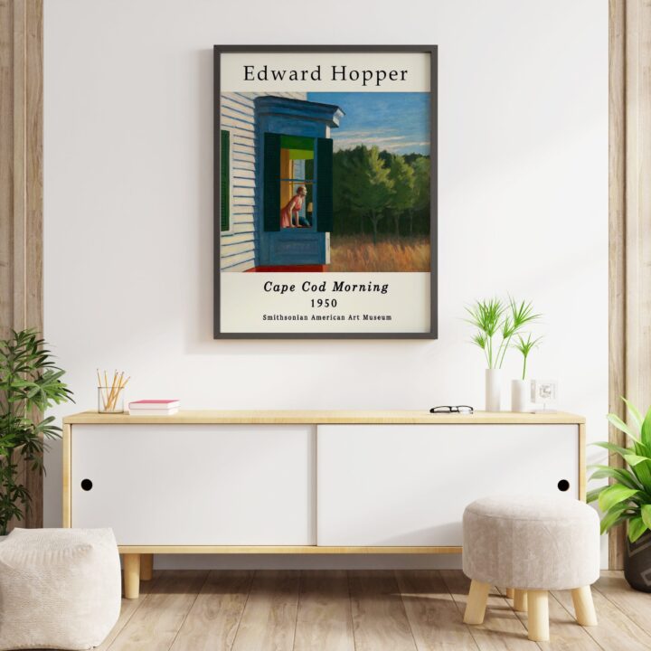 Edward Hopper Sergi Posteri, Cape Cod Sabahı, Edward Hopper Baskısı, Duvar Sanatı Dekoru, Amerikan Gerçekçiliği, Klasik Sanat, Hediye, A1/A2/A3/A4_60f4b6e9e9604.jpeg