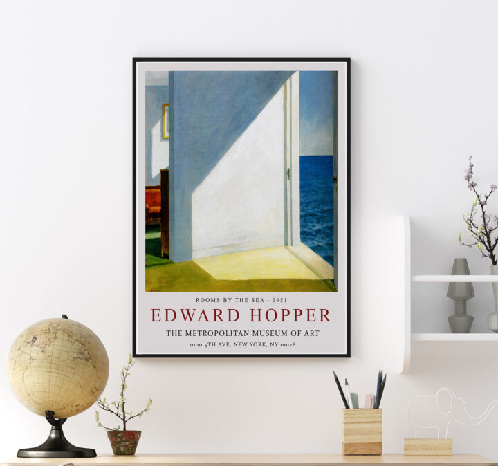 Edward Hopper Sergi Posteri, Deniz Kenarındaki Odalar, Duvar Sanatı Dekoru, Gerçekçilik, Mimari, Manzara, Hediye Fikri, Minimalizm_60f4bb5e2d163.jpeg