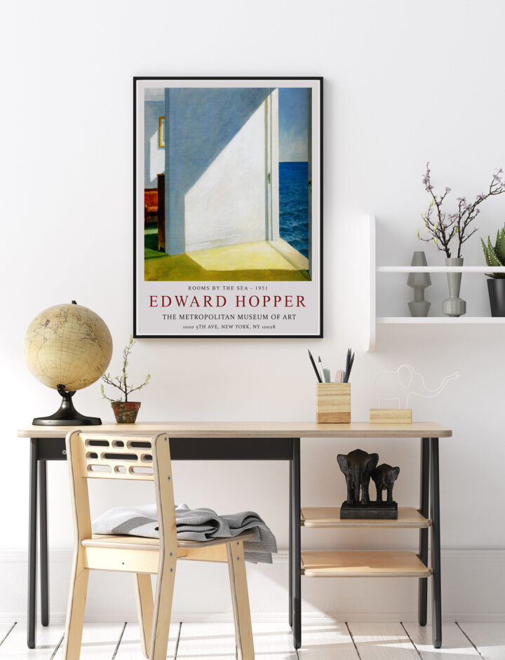 Edward Hopper Sergi Posteri, Deniz Kenarındaki Odalar, Duvar Sanatı Dekoru, Gerçekçilik, Mimari, Manzara, Hediye Fikri, Minimalizm_60f4bb698304a.jpeg