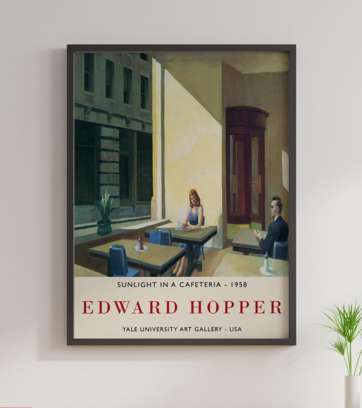 Edward Hopper Sergi Posteri – Galeri Kalitesinde Baskı – Kafeteryada Güneş Işığı – Duvar Sanatı Dekoru – Birden Fazla Boyut Mevcuttur_60f4ba74cbded.jpeg