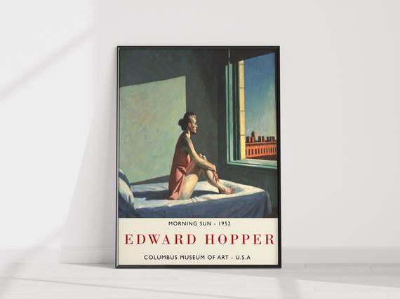 Edward Hopper Sergi Posteri, Sabah Güneşi, Edward Hopper Baskı, Wall Art Decor, Realism Realist American Art, Gift, A1/A2/A3/A4_60f4b813c3590.jpeg