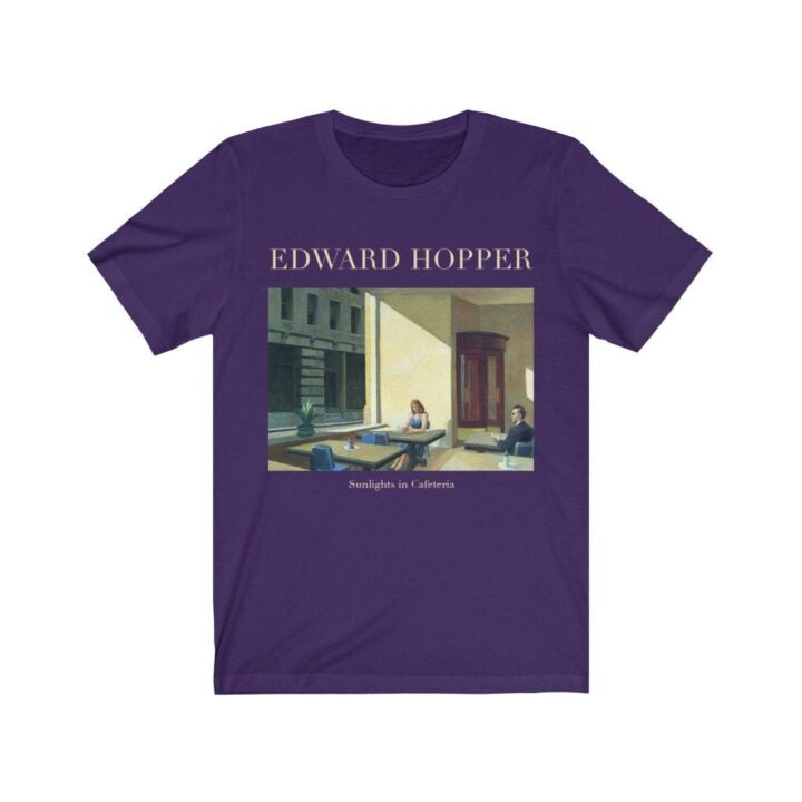 Edward Hopper Sunlights Cafetaria Unisex T-Shirt'de | Ünlü Sanatçı T-Shirt | Amerikalı Sanatçı | Amerikan Sanatı | Dünyaca Ünlü Sanat | Sanat Hediyesi_60f42cb80ed46.jpeg