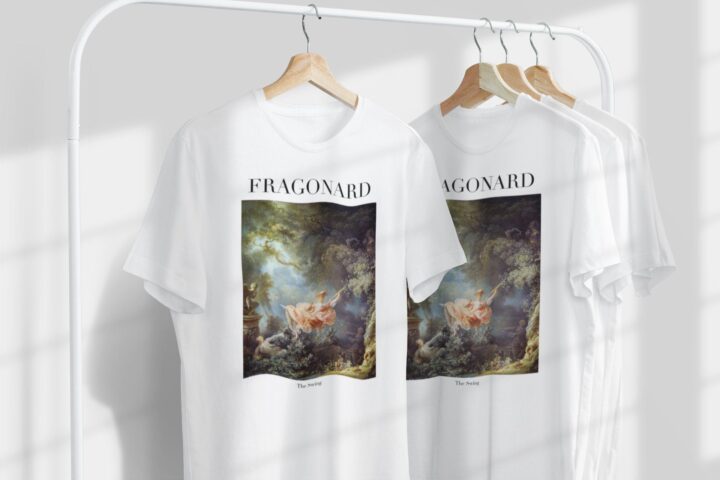 Fragonard Swing Unisex Tişört | Ünlü Sanatçı T-Shirt | Fransız Sanatçı | Fransız Sanatı | Dünyaca Ünlü Sanat | Sanatçı Hediyesi_60f4395c06e1c.jpeg