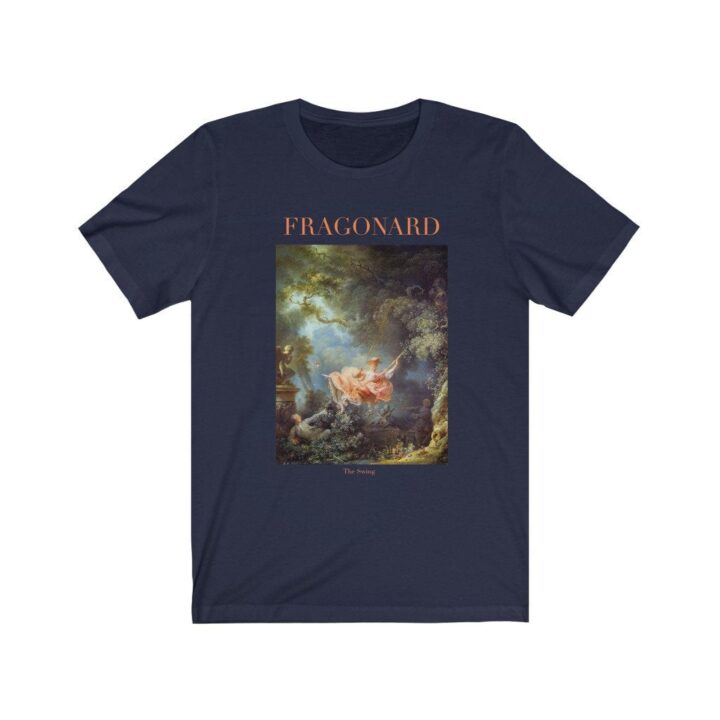 Fragonard Swing Unisex Tişört | Ünlü Sanatçı T-Shirt | Fransız Sanatçı | Fransız Sanatı | Dünyaca Ünlü Sanat | Sanatçı Hediyesi_60f4398567590.jpeg