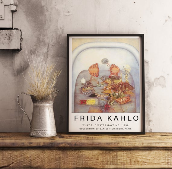 Frida Kahlo Posteri, Su Bana Ne Verdi, Frida Kahlo Baskısı, Soyut Dekor, Kahlo Sanatsal Baskı, Hediye Fikri, Duvar Sanatı Dekoru, A1/A2/A3/A4_60f4b628ab011.jpeg
