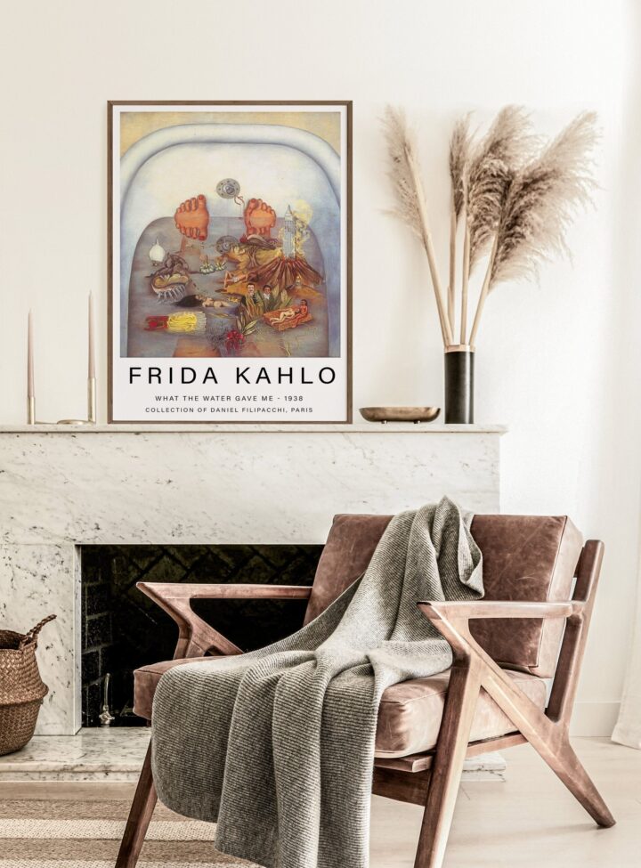 Frida Kahlo Posteri, Su Bana Ne Verdi, Frida Kahlo Baskısı, Soyut Dekor, Kahlo Sanatsal Baskı, Hediye Fikri, Duvar Sanatı Dekoru, A1/A2/A3/A4_60f4b661bc2c0.jpeg