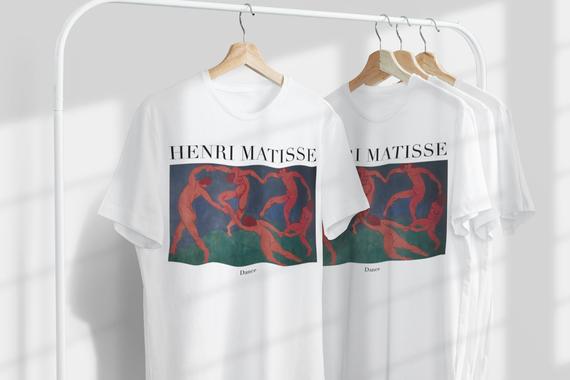 Henri Matisse Dans Üniseks Tişört | Ünlü Sanatçı T-Shirt | Fransız Sanatçı | Fransız Sanatı | Dünyaca Ünlü Sanat | Sanatçı Hediyesi_60f429752c787.jpeg