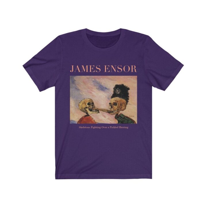 James Ensor İskeletleri Turşu Ringa Unisex T-Shirt | Ünlü Sanatçı T-Shirt | Belçikalı Sanatçı | Belçika Sanatı | Dünyaca Ünlü Sanat | Sanat Hediyesi_60f42c72b82e3.jpeg