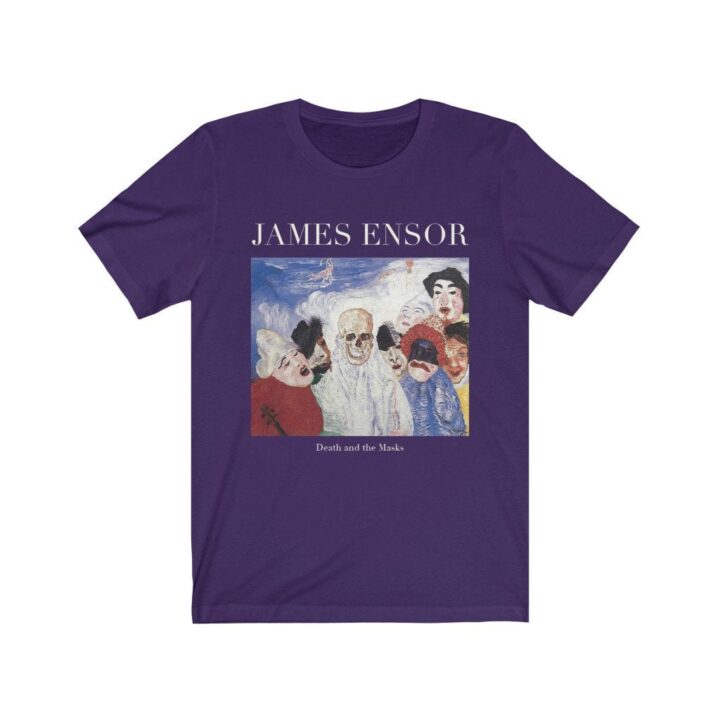 James Ensor Ölüm ve Maskeler Unisex T-Shirt | Ünlü Sanatçı T-Shirt | Belçikalı Sanatçı | Belçika Sanatı | Dünyaca Ünlü Sanat | Sanat Hediyesi_60f42c2e132b4.jpeg