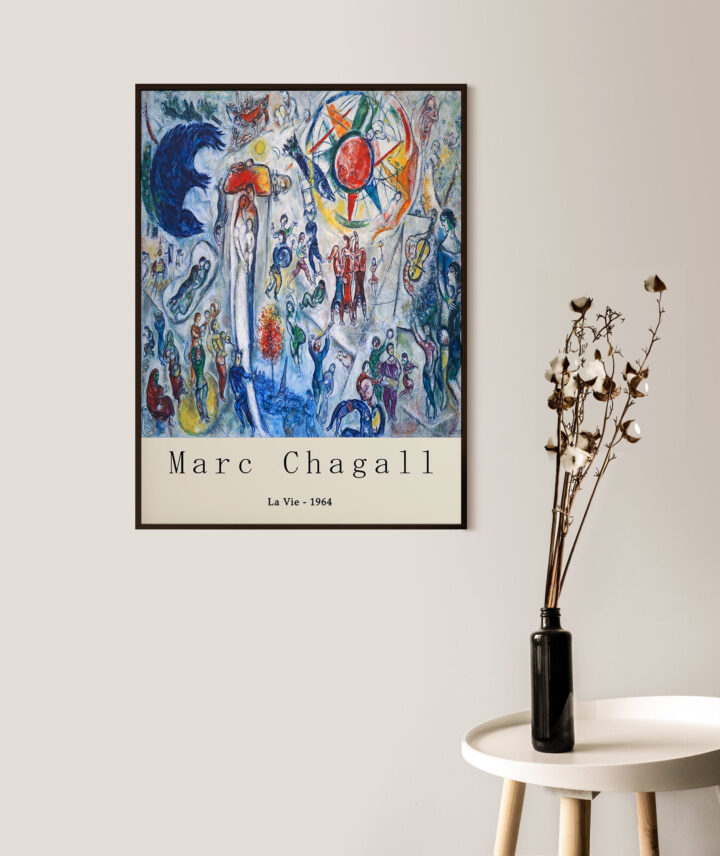 Marc Chagall Poster Baskı – La Vie – Galeri Kalitesinde Baskı – Duvar Sanatı Dekoru – Hediye Fikri – Çoklu Boyutlar_60f4bb102cc71.jpeg