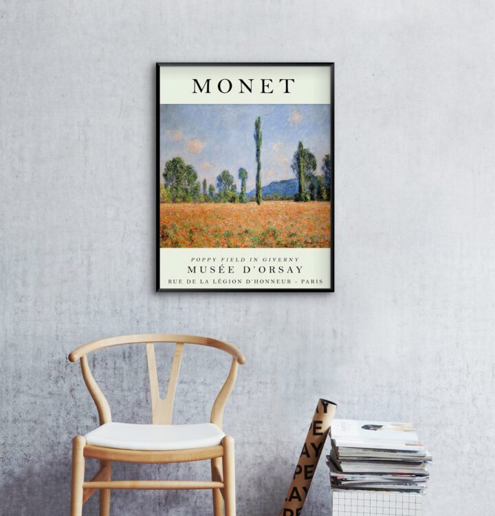 Monet Sergi Posteri, Giverny'de Haşhaş Tarlası, Monet Sanat Baskısı, Çiçekli Duvar Sanatı Dekoru, Manzara Doğası, Yeni Eve Taşınma Hediye Fikri_60f4b37c53d2e.jpeg