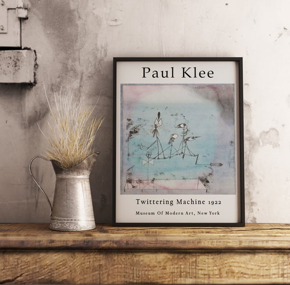 Paul Klee Sergi Posteri, Heyecan Makinesi, Paul Klee Sanatsal Baskı, Duvar Sanatı Dekoru, Soyut Sanat, Hediye Fikri_60f4be56f2407.jpeg