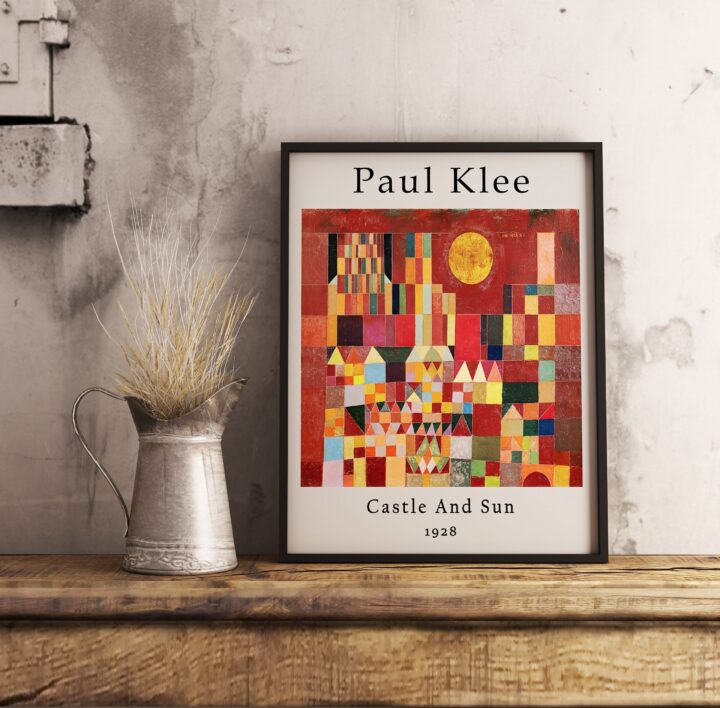 Paul Klee Sergi Posteri, Kale Ve Güneş, Paul Klee Baskı, Duvar Sanatı Dekoru, Soyut Dekor, Hediye Fikri, A1/A2/A3/A4 Boyutları_60f4bd678f63d.jpeg