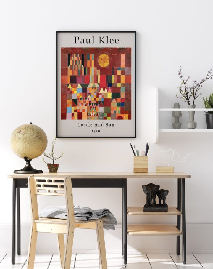 Paul Klee Sergi Posteri, Kale Ve Güneş, Paul Klee Baskı, Duvar Sanatı Dekoru, Soyut Dekor, Hediye Fikri, A1/A2/A3/A4 Boyutları_60f4bd7fee008.jpeg