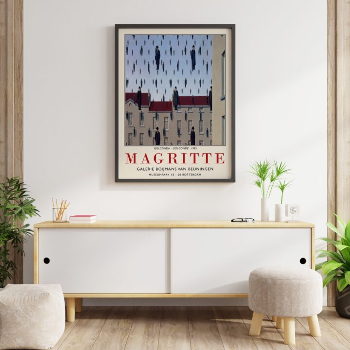 Rene Magritte Sanat Posteri – Galeri Kalitesinde Baskı – Golconda – Duvar Sanatı Dekoru – Birden Fazla Boyut Mevcuttur_60f4bde11aada.jpeg