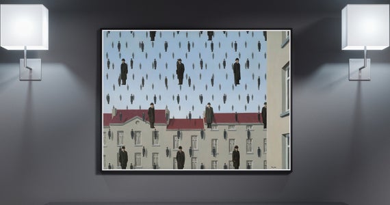 Rene Magritte Sanat Posteri, Galeri Kalitesinde Baskı, Golconda, Duvar Sanatı Dekoru, Çoklu Boyutlar Mevcuttur_60f4bdfdce7eb.jpeg