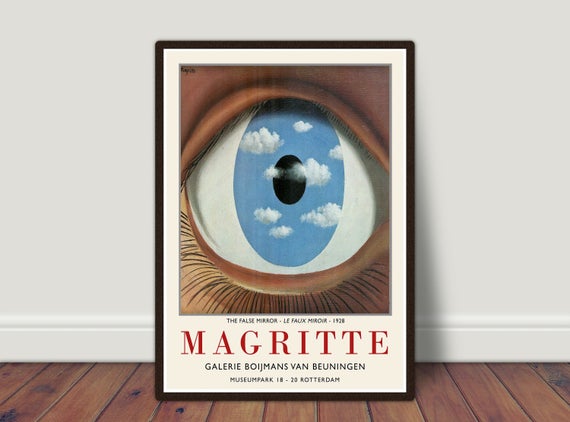 Rene Magritte Sanat Posteri – Galeri Kalitesinde Baskı – Sahte Ayna – Duvar Sanatı Dekoru – Birden Fazla Boyut Mevcuttur_60f4bf3bd29b4.jpeg