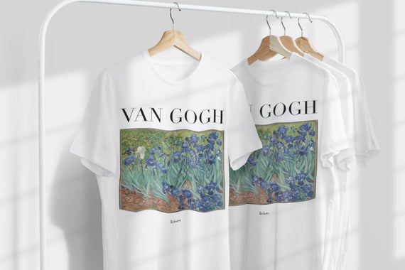 Vincent van Gogh Süsen Tişört | Ünlü Sanatçı T-Shirt | Hollandalı Sanatçı | Hollanda Sanatı | Dünyaca Ünlü Sanat | Sanatçı Hediyesi_60f42de64226e.jpeg
