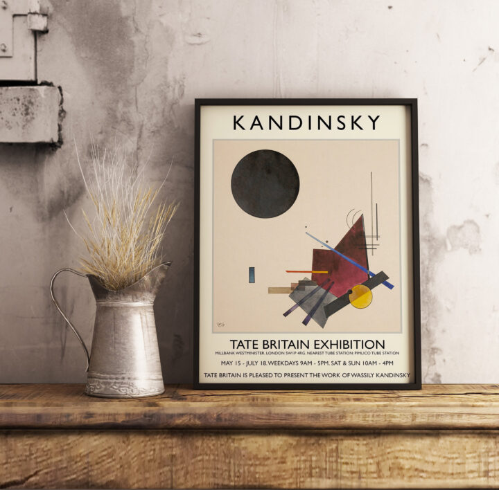Wassily Kandinsky Sergi Posteri, Siyah İlişki, Galeri Kalitesinde Baskı, Soyut Duvar Sanatı Dekoru, Bauhaus Posteri_60f4bd2debdec.jpeg